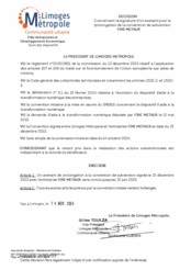 Décision concernant la signature d'un avenant pour la prolongation de la convention de subvention - FINI METAUX