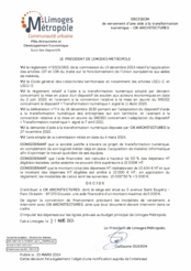 Décision de versement d'une aide à la transformation numérique - OX ARCHITECTURES