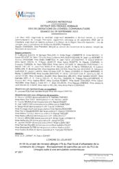 Arrêt du projet de révision allégée n°8 du Plan local d’urbanisme de la commune de Limoges – Reclassement de parcelles au sein du PLU de Limoges suite à une annulation contentieuse
