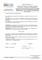 Décision n°2 concernant un avenant n°1 au marché n°2019-F2020201-00 «Fourniture et livraison de chlorure ferrique et de coagulant organique pour les unités de traitement et d'épuration de Limoges Métropole » - Lot n°2