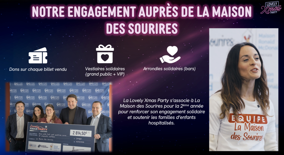 Image La maison des sourires Lovely Chrsmas Party 2026 Limoges Métropole