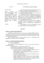 Arrêté autorisant le déversement des eaux usées non domestiques de l'établissement SNCF centre de maintenance du matériel infra (CMMI) situé allée de Seto, à Limoges, dans les systèmes de collecte et de traitement