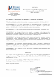 Décision concernant une convention d'occupation de locaux du domaine public avec la société SILIS ELECTRONIQUE