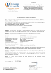 Décision concernant l'ouverture d'une ligne de trésorerie d'un montant de 8 000 000 € auprès de la Caisse d' Epargne Auvergne Limousin sur une période de douze mois pour le budget annexe de l'Assainissement