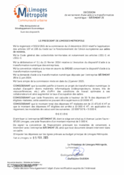 Décision concernant le versement d'une aide à la transformation numérique - BATIMENT 25