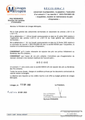 Décision n°1 concernant la préparation, la passation, l'exécution d'un avenant n°1 au marché n°2022-F0410001-00 « Acquisition, location et maintenance du parc d'impression »