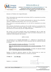 Décision n°2 relative à l'affermissement de la tranche optionnelle n°1 du marché de mission de contrôle technique pour la réhabilitation et la sécurisation de la station des eaux - 2021-C1254