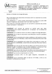 Décision n°1 concernant la préparation, la passation, l'exécution et le règlement d'un marché à procédure adaptée afférent à l'aménagement de la station d'épuration de « la Gautaud » sur la commune de VEYRAC (100 EH)
