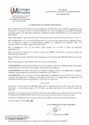 Décision de versement d'une aide à la Cybersécurité avec l'entreprise GD SAVOIR FER