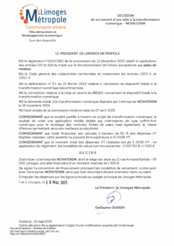 Décision de versement d'une aide à la transformation numérique - NOVATERIM