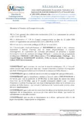 Décision n°1 concernant un marché subséquent n°1 afférent à des missions d'assistance à maîtrise d'ouvrage pour les études programmatiques et esquisses d'aménagement, de confortement des centralités péri-urbaines