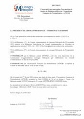 Décision concernant une convention d'occupation de locaux du domaine public avec l'Association Française de Normalisation (AFNOR)