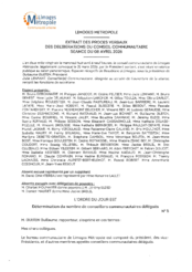 Détermination du nombre de conseillers communautaires délégués