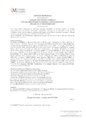 Budget principal - budget primitif 2026