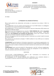 Décision concernant la reconduction anticipée d’un marché relatif à des prestations de formations santé sécurité – lot 4 : prestations de formations de secourisme