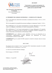 Décision concernant un avenant de prorogation à la convention d'occupation de locaux du domaine public avec la société ICCORE