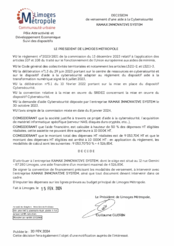 Décision de versement d'une aide à la Cybersécurité - KAMAX INNOVATE SYSTEM