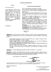 Arrêté portant abrogation et remplacement de l'arrêté N°202200613 du 21 octobre 2022 et modifiant la désignation des personnalités et des personnes qualifiées participant au jury de concours restreint dans le cadre du marché de maîtrise d'oeuvre