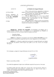 Arrêté portant délégation de fonctions et de signature à M. MOULINOT Eric, Vice-Président