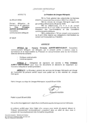 Arrêté portant délégation de fonctions et de signature à Mme AUPETIT-BERTHELEMOT Christelle, Conseillère communautaire déléguée