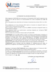 Décision de versement d'une aide à la transformation numérique TRAIT SINGULIER