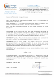 Décision n°1 concernant la déclaration sans suite d'un marché afférent à la réalisation des études de la stabilité de la digue de la retenue de Beaune 2 (classe B) en préalable de la mise à jour de l'étude de dangers de l'ouvrage