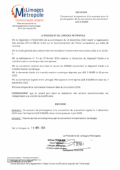Décision concernant la signature d'un avenant pour la prolongation de la convention de subvention - LES 3 OURS