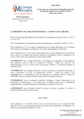 Décision concernant une convention d'occupation de locaux du domaine public avec la société KAMAX Innovative System
