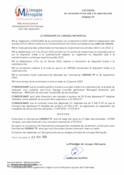 Décision concernant le versement d'une aide à la cybersécurité - HEBRAS