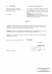Arrêté de mise à jour des annexes du Plan local d'urbanisme de la commune de Le Palais sur Vienne