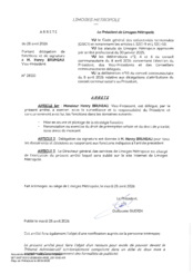Arrêté portant délégation de fonctions et de signature à M. BRUNEAU Henry, Vice-Président