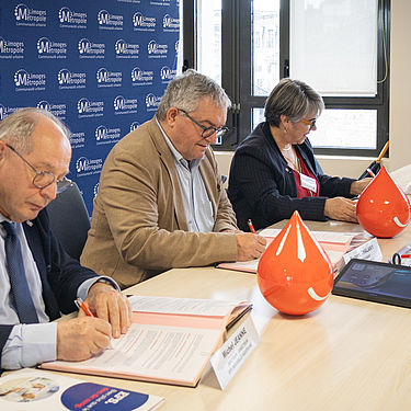 Singature d ela convention de partenariat 2026 avec l'EFS siteiternet Lmoges Métropole