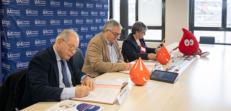 Singature d ela convention de partenariat 2026 avec l'EFS siteiternet Lmoges Métropole