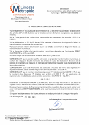 Décision de versement d'une aide à la transformation numérique DREVY ELECTRICITE