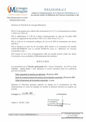 Décision n°3 relatif à l' affermissement de la tranche optionnelle n° 2 du marché relatif à la Réfection de l'avenue Gourinchas à Isle