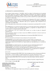 Décision de versement d'une aide à la Cybersécurité - DISA PRINT et PLV