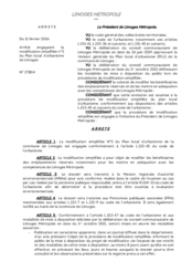 Arrêté engageant la modification simplifiée n°5 du Plan local d'urbanisme de Limoges