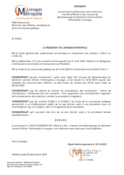 Décision concernant la déclaration sans suite d’un marché afférent à des travaux de désamiantage du bâtiment central d’Ester Technopole à Limoges