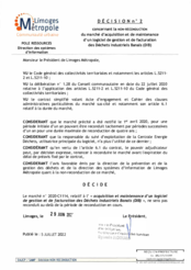 Décision n°2 concernant la non-reconduction du marché d'acquisition et de maintenance d'un logiciel de gestion et de facturation des Déchets Industriels Banals (DIB)
