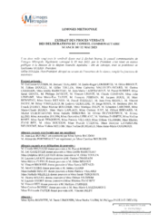 Mise à jour des Autorisations de programmes - Crédits de paiement (AP/CP)