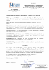 Décision concernant un avenant n°1 de modification de superficie par rapport à une convention d'occupation de locaux du domaine public avec la société NAWAN