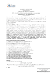 Acquisition d'une propriété bâtie sise à Couzeix, 91 et 95 route de Poitiers - propriété de Madame GAUTHIER