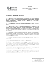 Décision de versement d'une aide à la transformation numérique avec la société TEREA SPA 