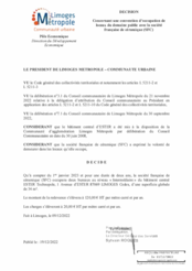 Décision concernant une convention d'occupation de locaux du domaine public avec la société française de céramique (SFC)