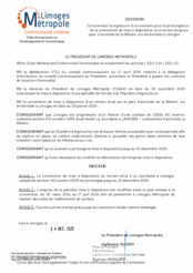 Décision concernant la signature d'un avenant pour la prolongation de la convention de mise à disposition d'un terrain situé sur le parc d'activités de la Ribière, rue Archimède à Limoges