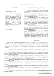 Arrêté portant délégation de signature à M. Guillaume VALADE, Directeur au sein du Pôle renouvellement urbain, habitat et développement social et à M. Philippe BERNARD-REYMOND, Directeur général adjoint des services