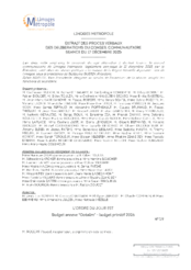 Budget annexe "Océalim" - budget primitif 2026