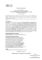 Transports urbains - revalorisation tarifaire 2023-2024
