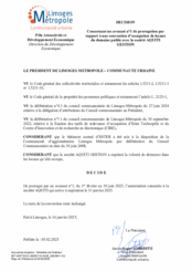 Décision concernant un avenant n°1 de prorogation par rapport à une convention d'occupation de locaux du domaine public avec la société AQUITI GESTION