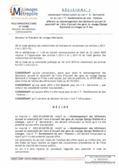 Décision n°1 concernant l'infructuosité du Lot n°4 : Serrurerie et du Lot n°7 : Revêtements de sols - Faïence afférent au réaménagement des bâtiments accueil et associatif de l'aire d'accueil des gens du voyage Django Reinhardt 